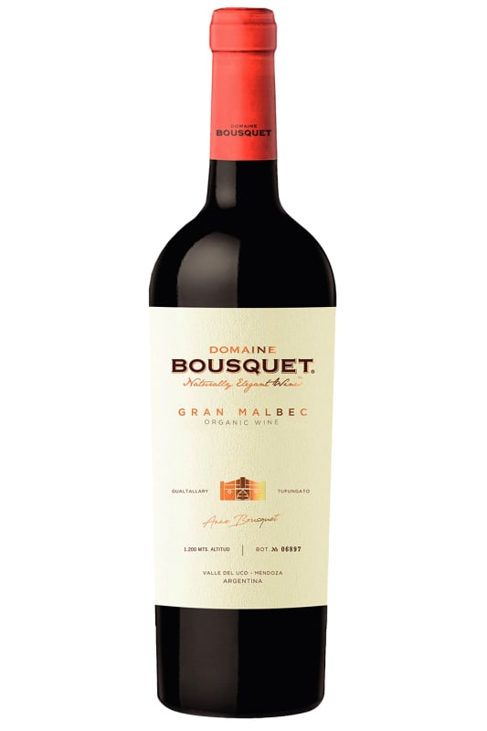 Domaine Bousquet Organic Gran Malbec 2021 Front Bottle Shot