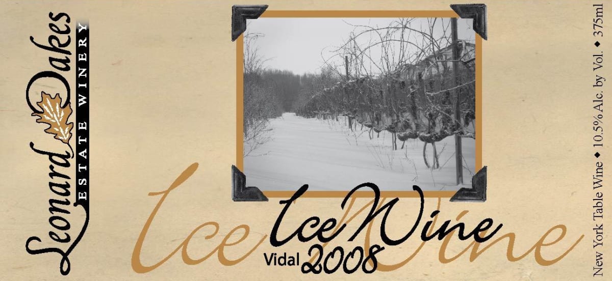 Leonard Oakes Estate Winery Icewine 2008 Front Label