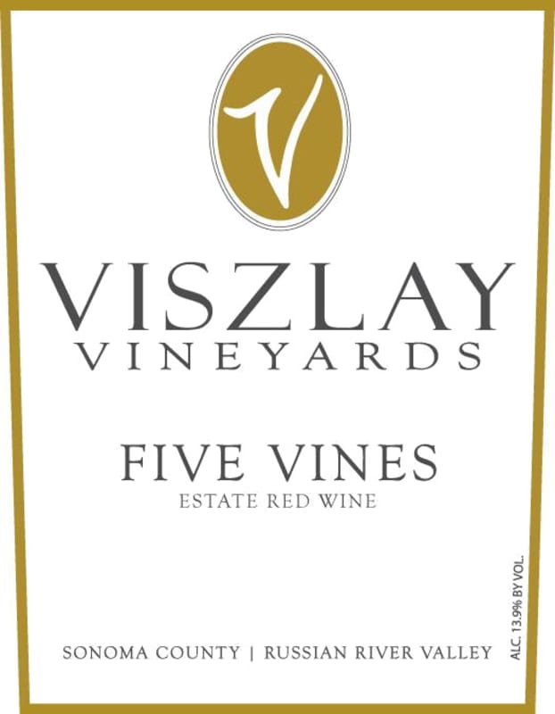 Viszlay Vineyards Five Vines 2009 Front Label