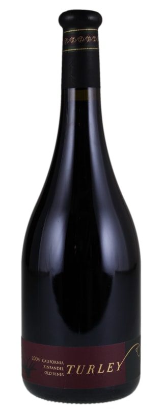 Turley Old Vines Zinfandel (scuffed label) 2004 Front Bottle Shot