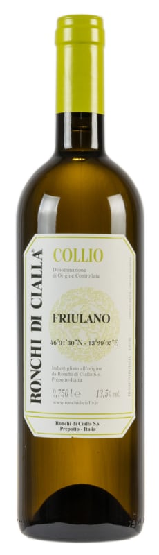 Ronchi di Cialla Colli Orientali del Friuli Friulano 2023 Front Bottle Shot