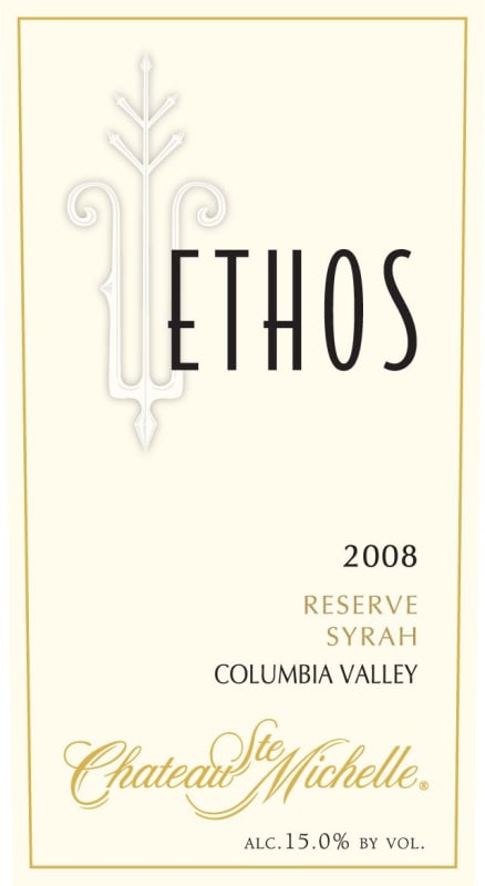 Chateau Ste. Michelle Ethos Reserve Syrah 2008 Front Label