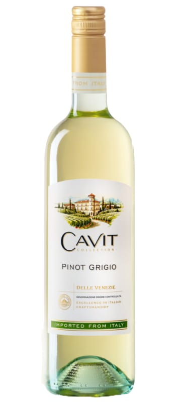Cavit Pinot Grigio 2018 Front Bottle Shot