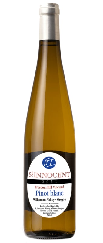 St. Innocent Freedom Hill Pinot Blanc 2021 Front Bottle Shot