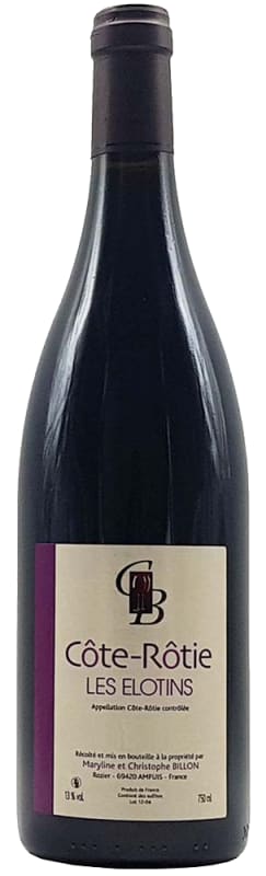 Domaine Maryline & Christophe Billon Cote Rotie Les Elotins 2015 Front Bottle Shot