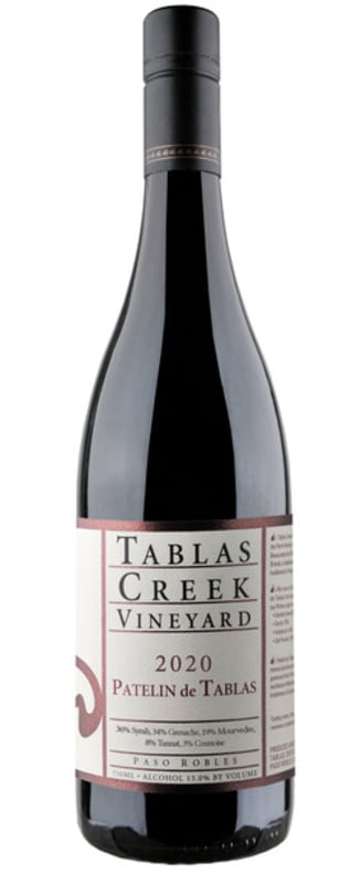 Tablas Creek Patelin de Tablas Rouge 2020 Front Bottle Shot
