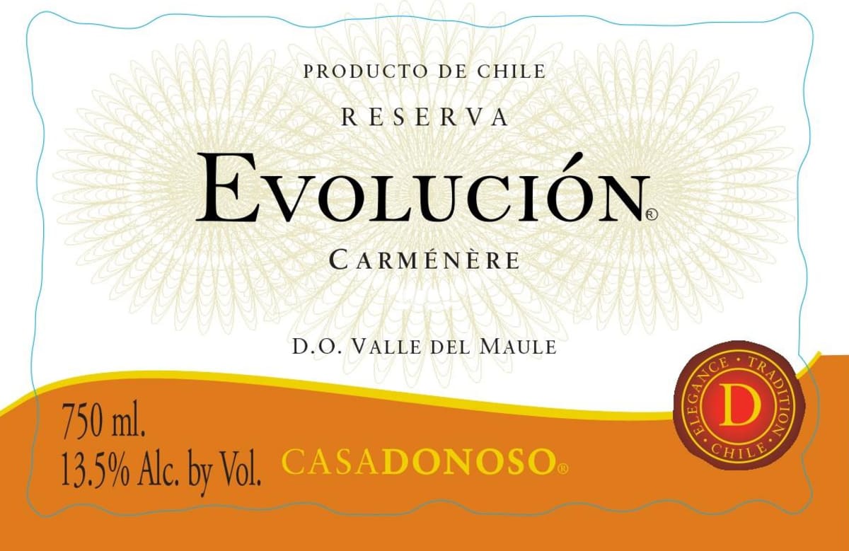 Vina Casa Donoso Evolucion Reserva Carmenere 2015 Front Label