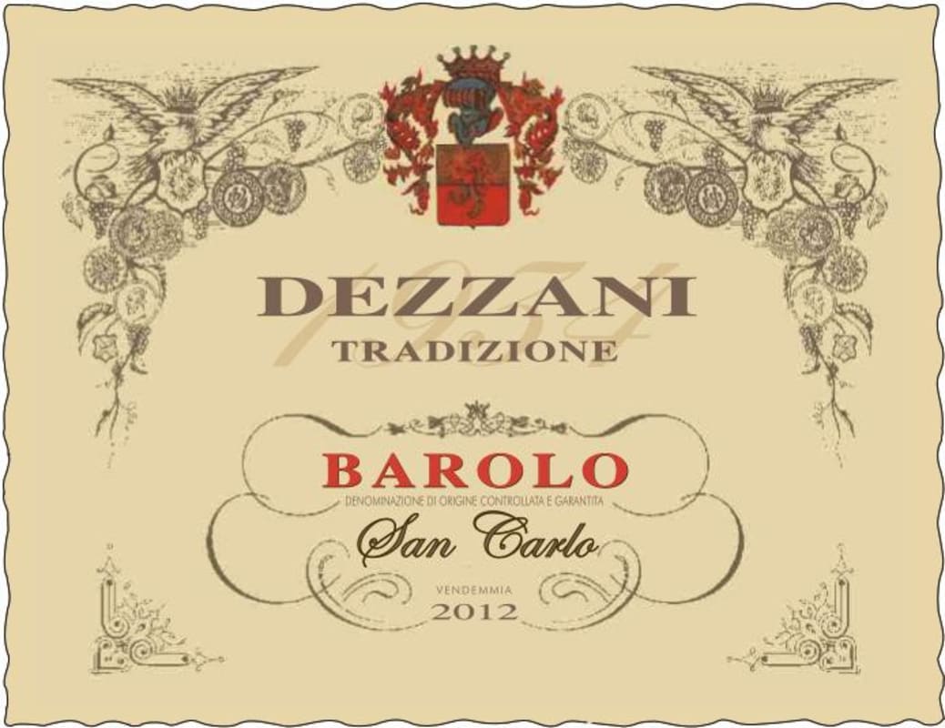 Dezzani Barolo San Carlo 2012 Front Label
