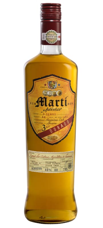 Marti Autentico Dorado Rum Front Bottle Shot