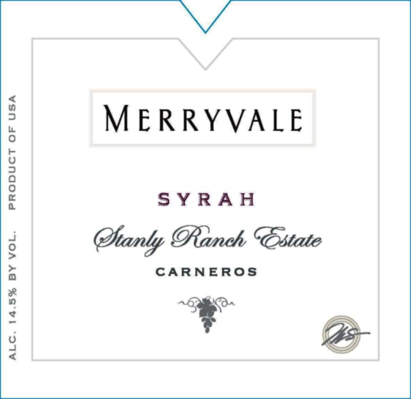 Merryvale Stanley Ranch Estate Syrah 2012 Front Label