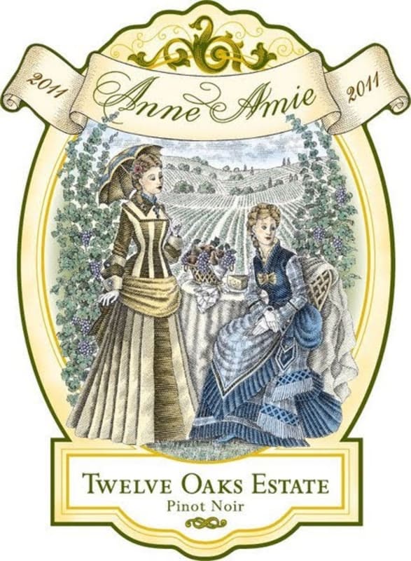 Anne Amie Twelve Oaks Estate Pinot Noir 2011 Front Label