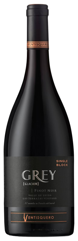 Vina Ventisquero Grey Glacier Las Terrazas Vineyard Single Block Pinot Noir 2017 Front Bottle Shot