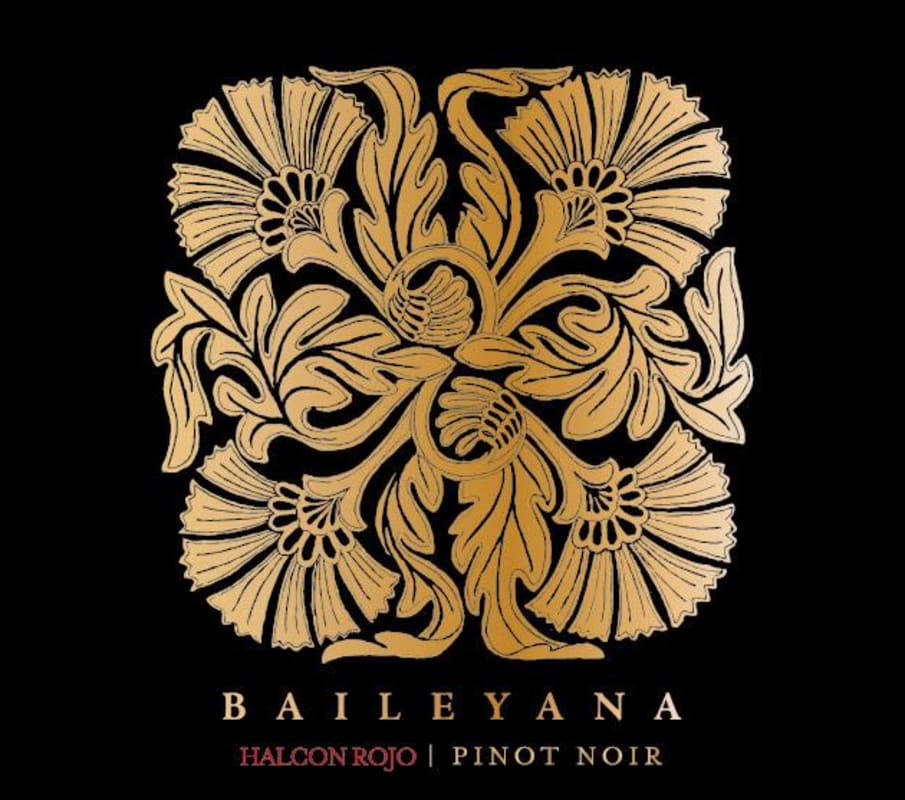 Baileyana Halcon Rojo Pinot Noir 2015 Front Label