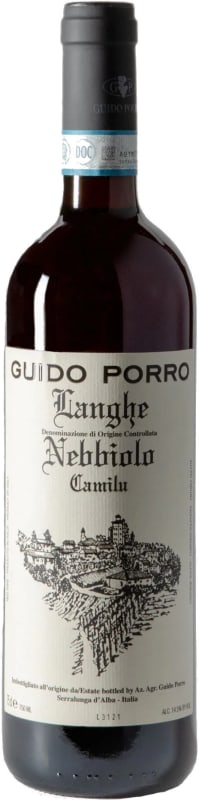 Guido Porro Camilu Nebbiolo 2020 Front Bottle Shot