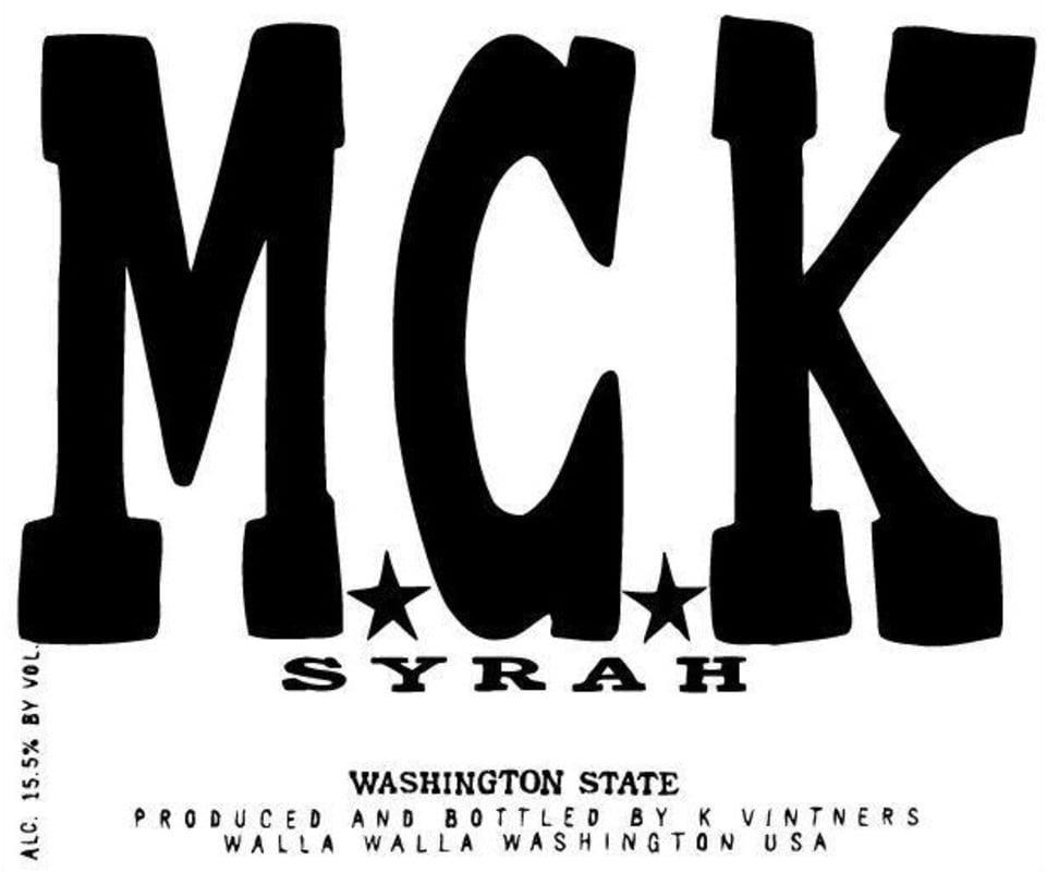 K Vintners M.C.K. Motor City Kitty Syrah 2008 Front Label