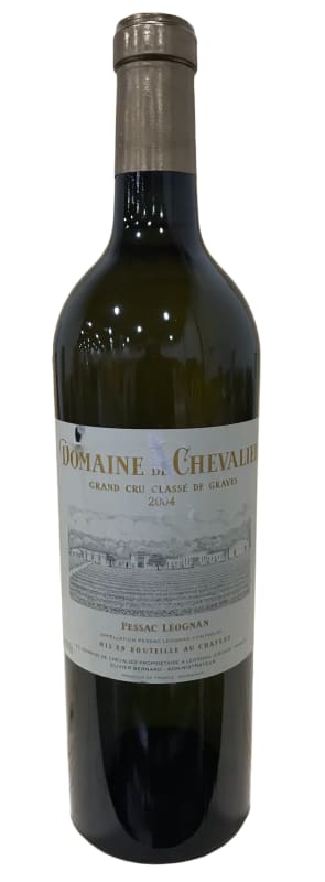 Domaine de Chevalier Blanc (slightly torn label) 2004 Front Bottle Shot