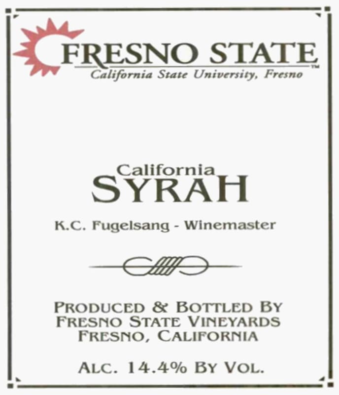 Fresno State Winery Syrah 2013 Front Label