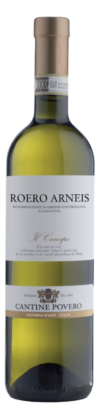 Cantine Povero Il Canapo Roero Arneis 2022 Front Bottle Shot