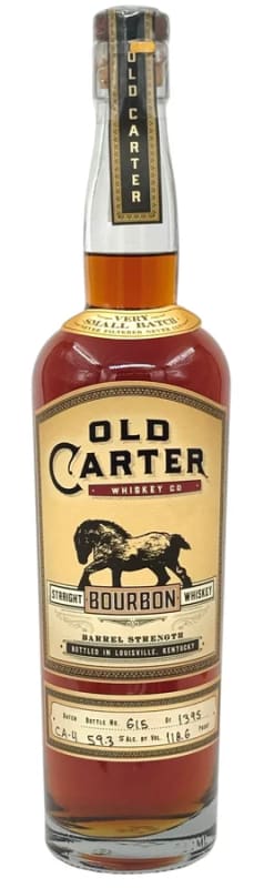 Old Carter Batch CA-4 Straight Bourbon Whiskey Front Bottle Shot