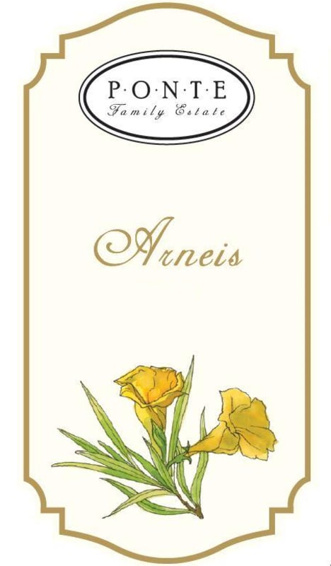 Ponte Family Estate Arneis 2015 Front Label