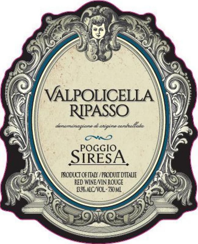 Poggio Siresa Valpolicella Ripasso 2014 Front Label
