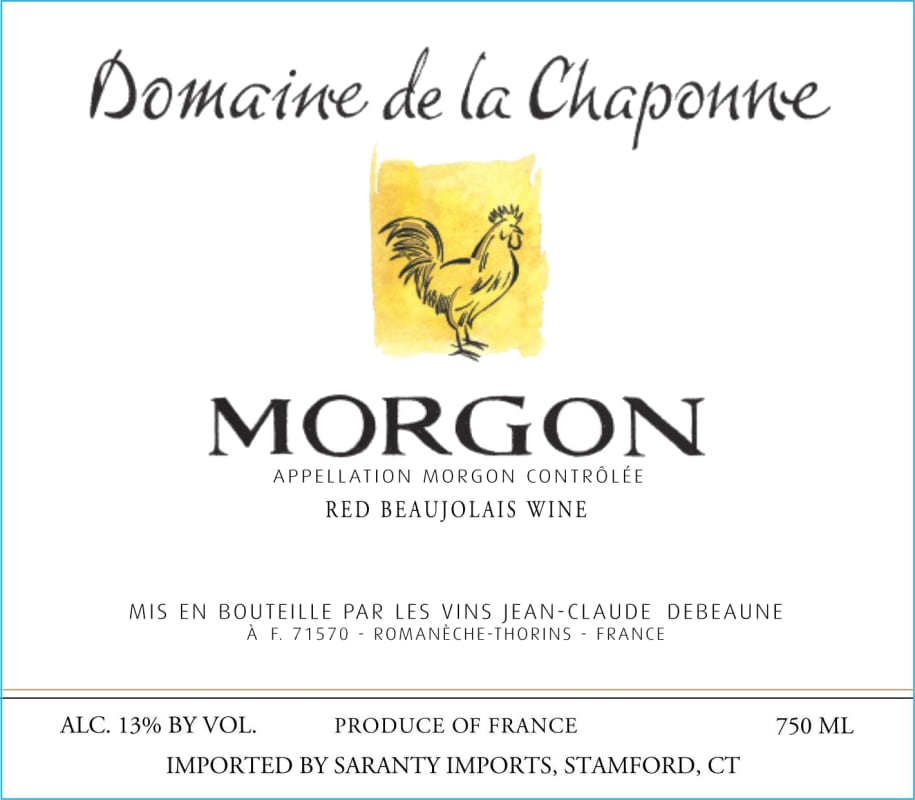 Domaine de la Chaponne Morgon 2018 Front Label