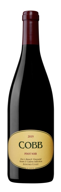 Cobb Wines Doc's Ranch Swan & Calera Selection Pinot Noir 2019 Front Bottle Shot