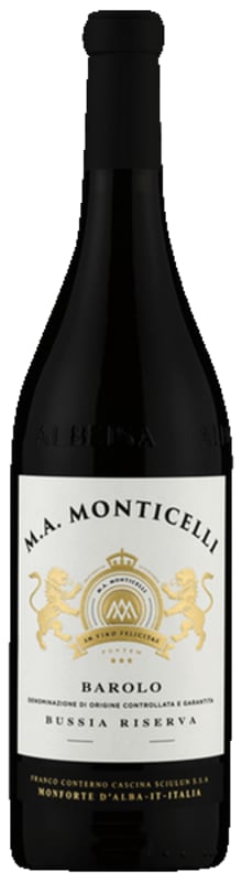 M.A. Monticelli Barolo 2017 Front Bottle Shot