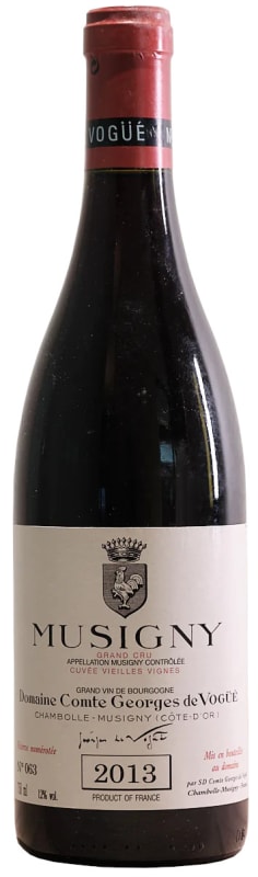 Domaine Comte Georges de Vogue Musigny Grand Cru Vieilles Vignes 2013 Front Bottle Shot