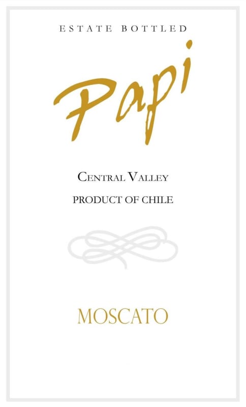Papi Moscato 2017 Front Label