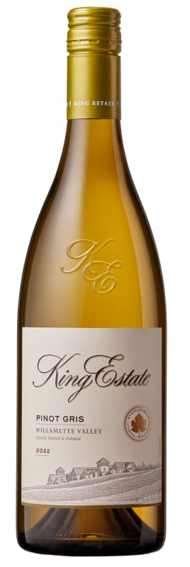 King Estate Willamette Valley Pinot Gris 2022 Front Bottle Shot