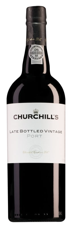 Churchill's Late Bottled Vintage Port 2015 Front Bottle Shot
