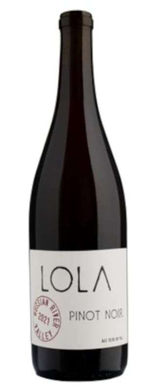 LOLA Wines Russian River Valley Pinot Noir 2021 Front Bottle Shot