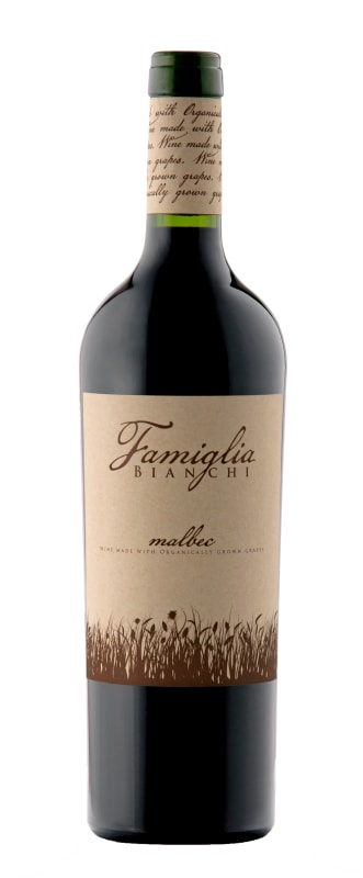 Famiglia Bianchi Organic Malbec 2021 Front Bottle Shot