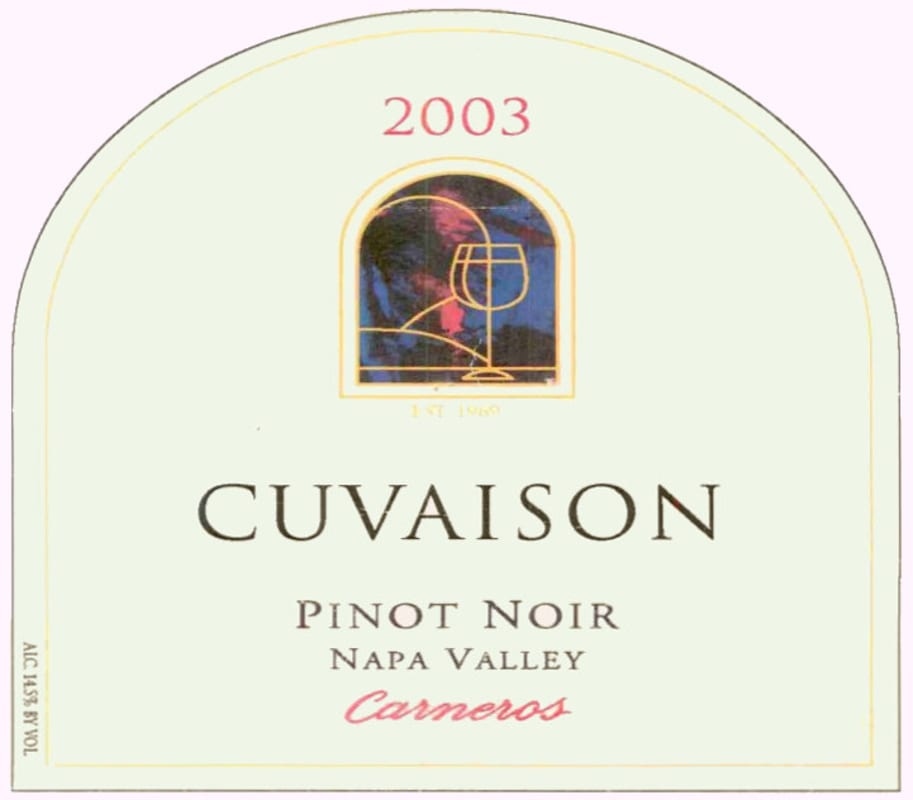 Cuvaison Carneros Pinot Noir 2003 Front Label