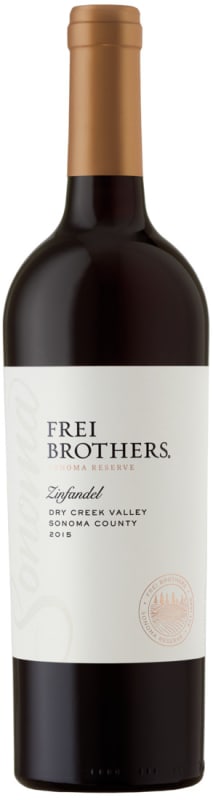 Frei Brothers Reserve Dry Creek Zinfandel 2015 Front Bottle Shot