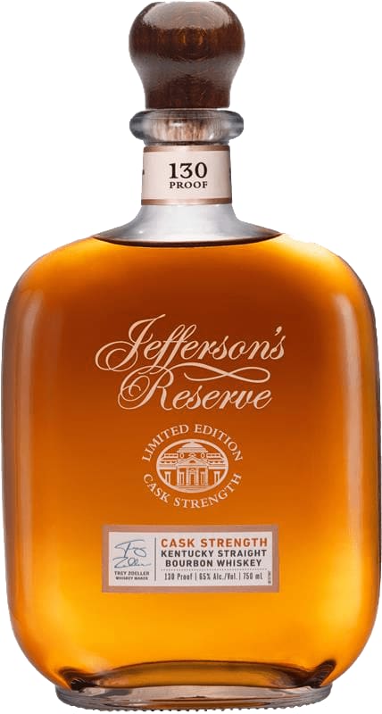 Jefferson's Reserve Limited Edition Cask Strength Kentucky Bourbon Front Bottle Shot