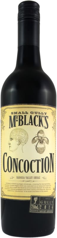 Small Gully Mr Black's Concoction Shiraz 2014 Front Bottle Shot