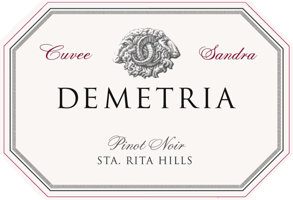 Demetria Estate Cuvee Sandra Pinot Noir 2014 Front Label