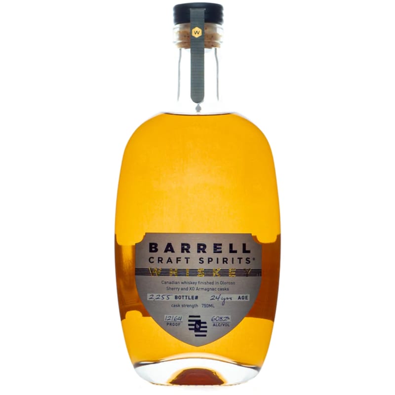 Barrell 24 Year Gray Label Canadian Whiskey Front Bottle Shot