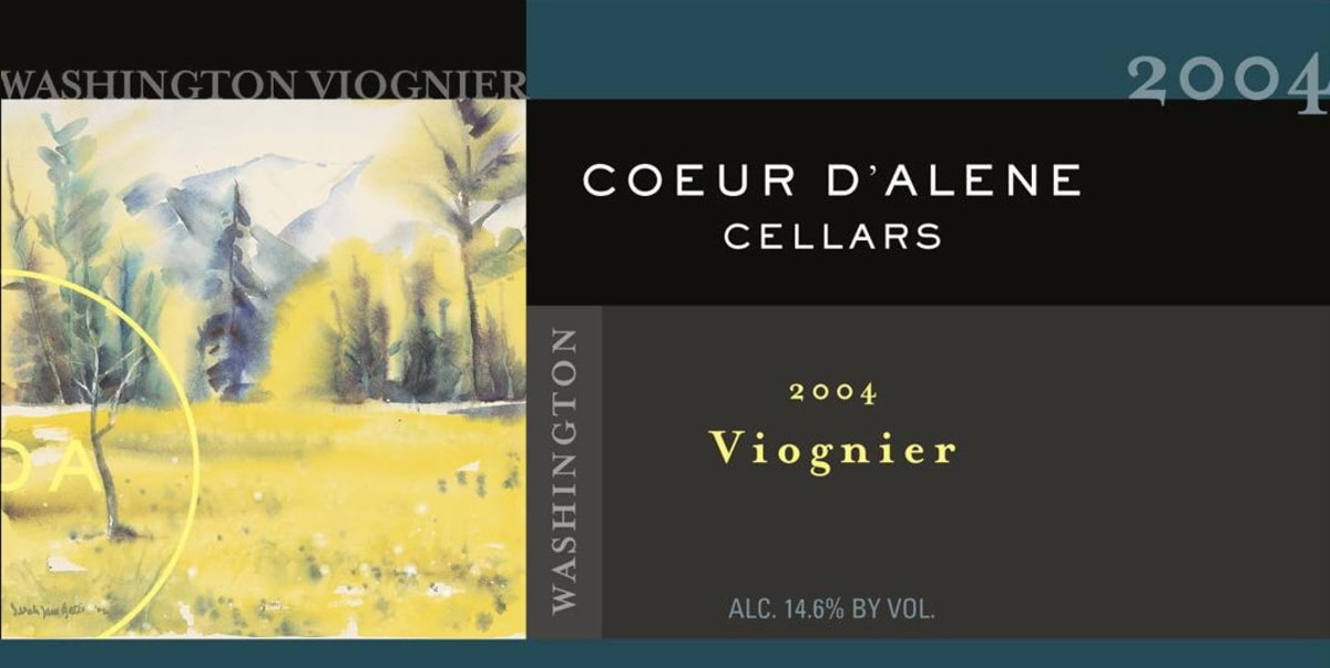 Coeur D'Alene Cellars Viognier 2004 Front Label