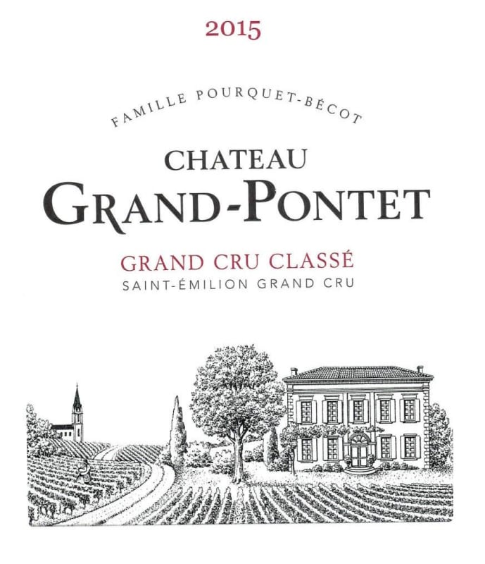 Chateau Grand-Pontet 2015 Front Label