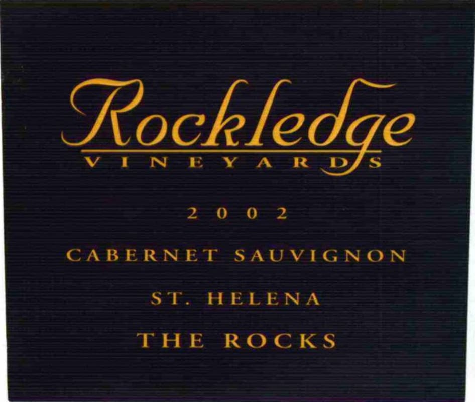 Rockledge Vineyards The Rocks Cabernet Sauvignon 2002 Front Label