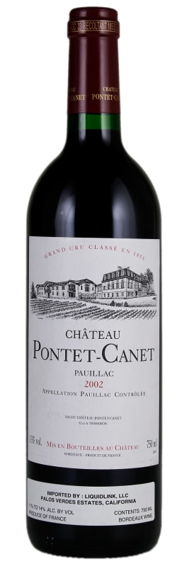Chateau Pontet-Canet (scuffed labels) 2002 Front Bottle Shot