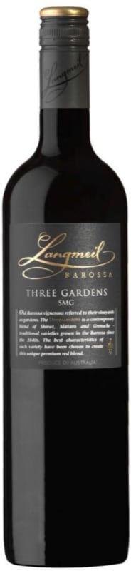 Langmeil Three Gardens SMG 2015 Front Bottle Shot