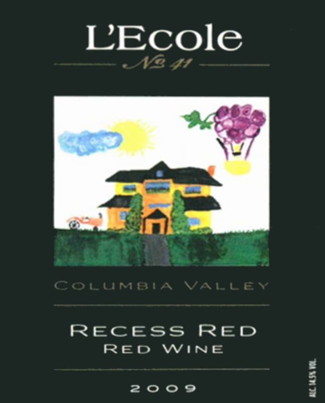 L'Ecole 41 Recess Red 2009 Front Label