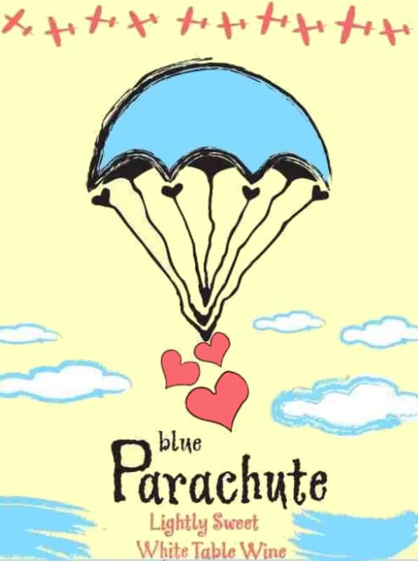 Post Familie Vineyards Blue Parachute Lightly Sweet White Front Label