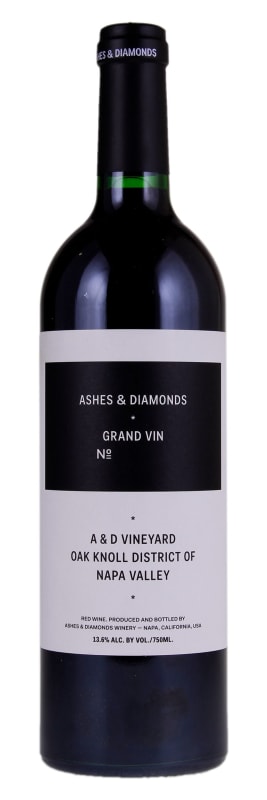 Ashes & Diamonds Oak Knoll Grand Vin 2015 Front Bottle Shot