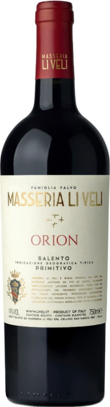 Li Veli Orion Primitivo 2017 Front Bottle Shot