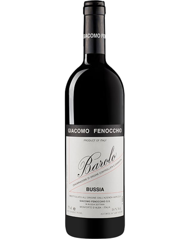 Giacomo Fenocchio Barolo Bussia 2021 Front Bottle Shot